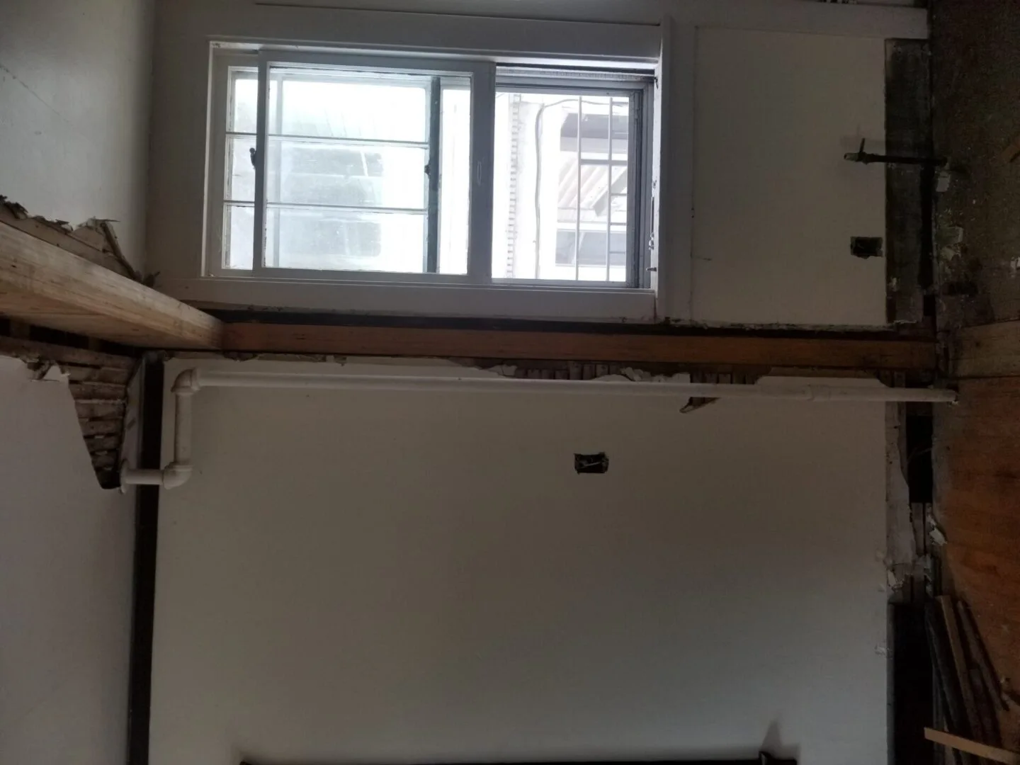 Beam Install gallery, structural beam across an interior opening